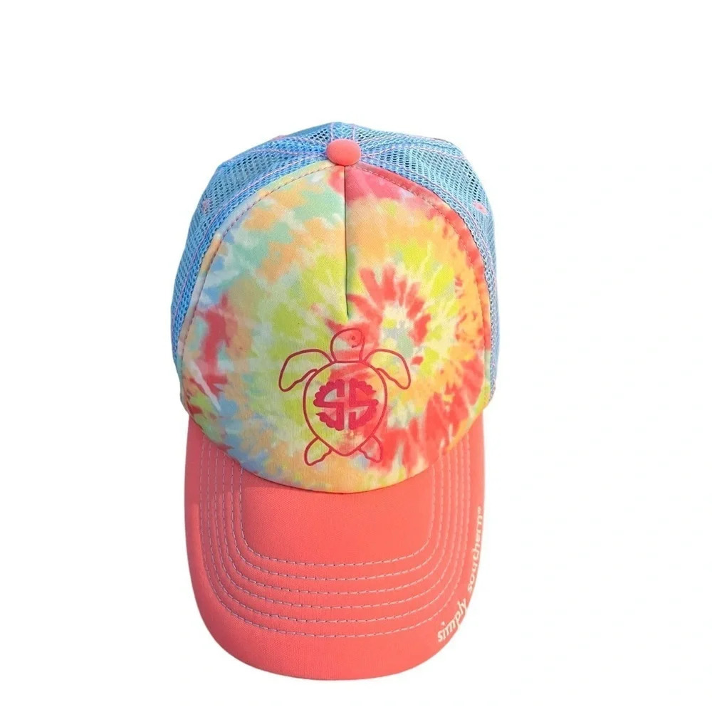 Simply Southern Pink Tie Dyed Trucker Hat Sea Turtle UNWORN